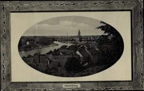 Passepartout Ak Havelberg in Sachsen Anhalt, Gesamtansicht