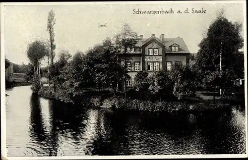 Ak Schwarzenbach an der Saale Oberfranken, Insel