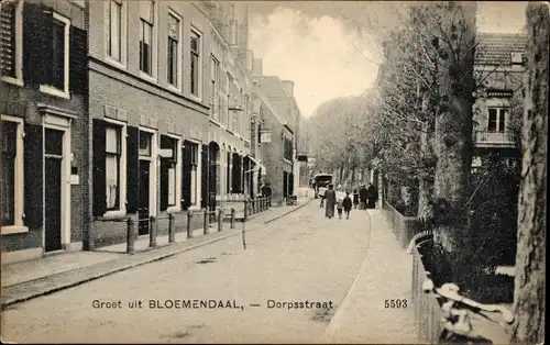Ak Bloemendaal Nordholland Niederlande, Dorfstraße