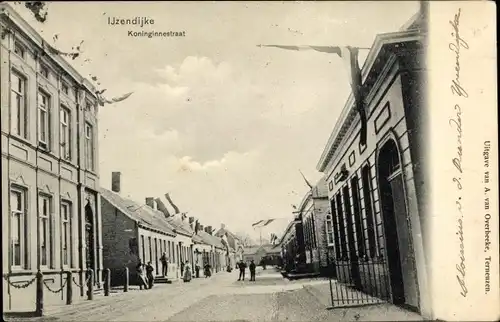 Ak IJzendijke Zeeland, Koninginnestraat