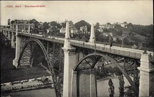 Ak Bern Stadt Schweiz, Kornhausbrücke