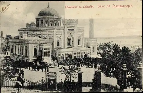 Ak Konstantinopel Istanbul Türkei, Ceremonie du Selamlik, Zeremonie, Moschee