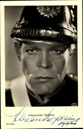 Ak Schauspieler Alexander Golling, Portrait, Autogramm