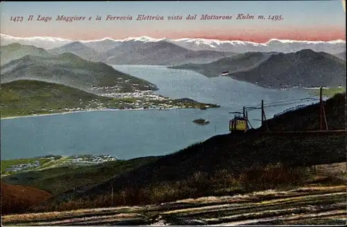 Ak Lago Maggiore Piemonte, Panorama, Seilbahn Partie