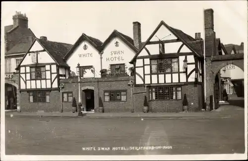 Ak Stratford-upon-Avon Warwickshire England, White Swan Hotel