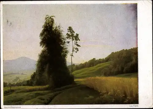 Künstler Ak Frank, Leo, Nachmittagssonne, Landschaft