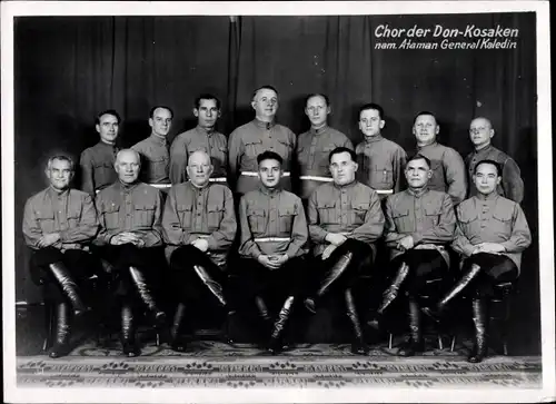 Ak Chor der Don Kosaken, nam. Ataman General Kaledin, Gruppenfoto