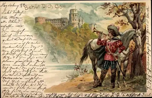 Litho Behüt Dich Gott, Trompeter von Säckingen