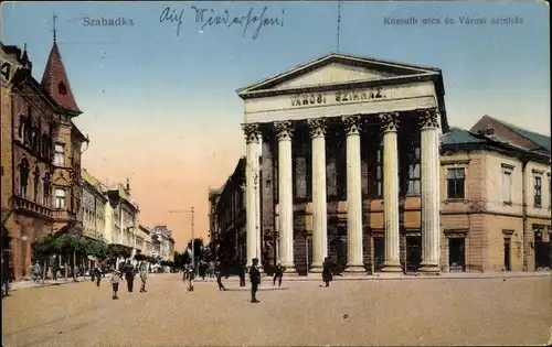 Ak Szabadka Subotica Serbien, Nationaltheater