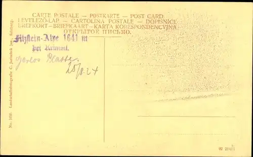 Ak Krimml in Salzburg, Filzsteinalpe, Alpenpanorama