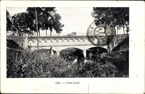 Ak-Halle Flämisch-Brabant-Flandern, Kanalbrücke