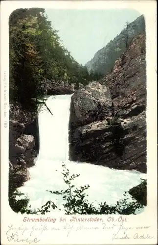 Ak Hinterstoder in Oberösterreich, Strumboding, Wasserfall
