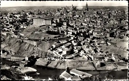 Ak Toledo Castilla La Mancha Spanien, Gesamtansicht