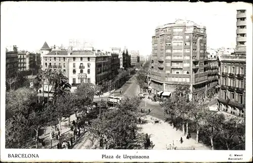 Ak Barcelona Katalonien, Plaza de Urquinaona, Hochhäuser