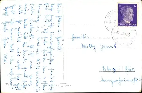 Ak Jihlava Iglau Region Hochland, Straßenpartie, Durchblick