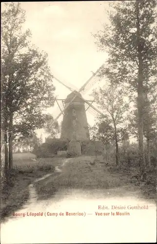 Ak Bourg Leopold Leopoldsburg Flandern Limburg, Windmühle