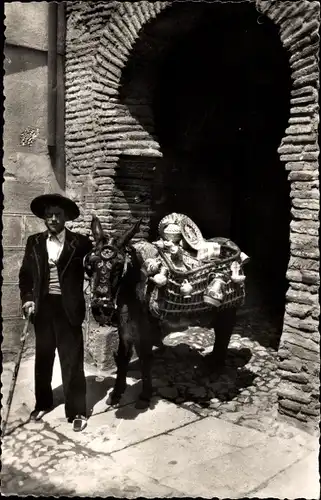 Ak Toledo Castilla La Mancha Spanien, typischer Keramikverkäufer