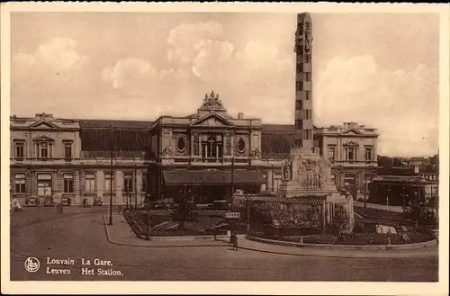 Ak Louvain Leuven Flämisch-Brabant, La Gare