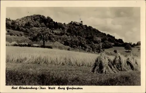 Ak Bad Blankenburg in Thüringen, Burg Greifenstein