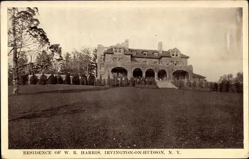 Ak Irvington New York USA, Wohnsitz von WR Harris
