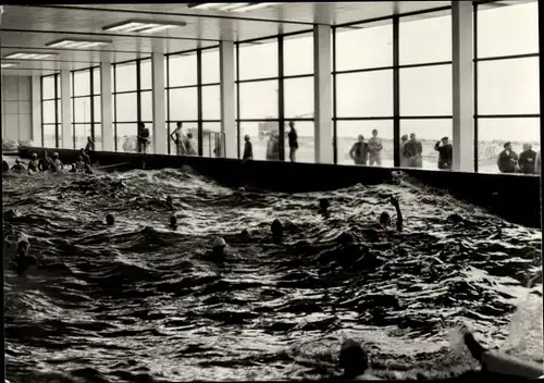 Ak Ostseebad Warnemünde Rostock, Hotel Neptun, Meeresbrandungsbad