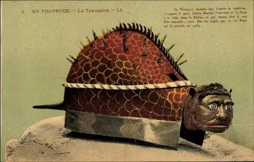 Ak Tarascon Bouches du Rhône, En Provence, La Tarasque