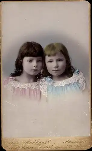 CdV Hamburg, Clare und Ilse Jänisch, Mädchen, Portrait