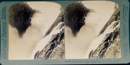 Stereofoto Norwegen, Rjukan-Wasserfälle