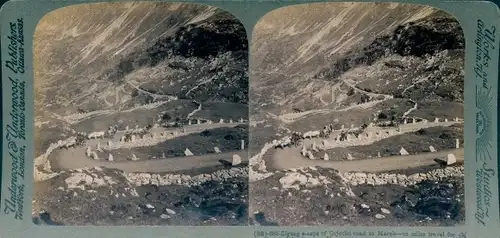 Stereofoto Norwegen, Grjotlid-Straße nach Marok