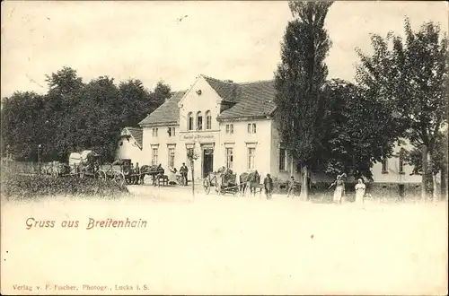 Ak Breitenhain Lucka im Altenburger Land, Gasthof Breitenhain