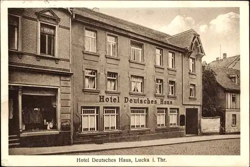 Ak Lucka im Altenburger Land, Hotel Deutsches Haus