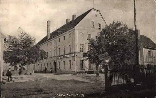 Ak Oberlödla Lödla im Altenburger Land Thüringen, Gasthof Oberlödla