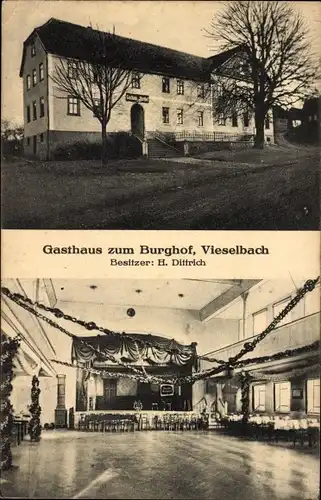Ak Vieselbach Erfurt in Thüringen, Gasthaus zum Burghof