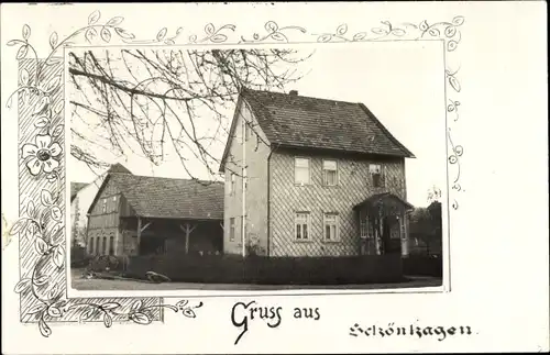 Foto Ak Schönhagen Trebbin im Kreis Teltow Fläming ?, Wohnhaus