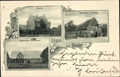 Ak Blender in Niedersachsen, Gasthaus, Pfarre, Bauernhof