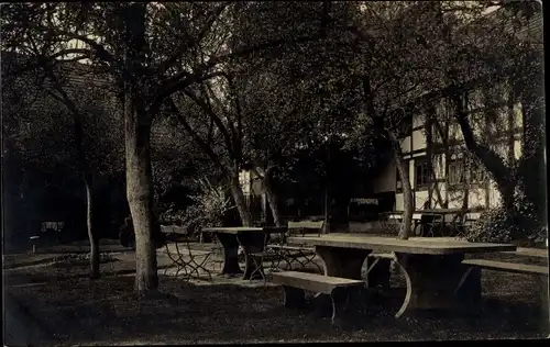 Foto Ak Abbecke Dassel am Solling, Gasthaus, Gartenpartie