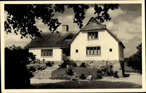 Foto Ak Rendsburg in Schleswig Holstein, Wohnhaus mit Reetdach