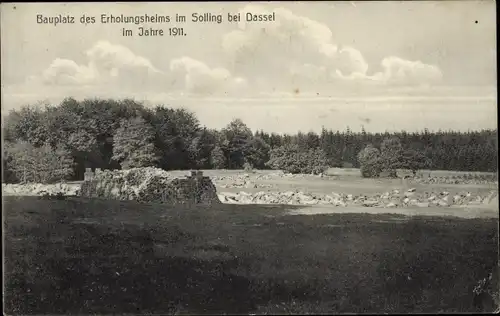 Ak Dassel am Solling, Bauplatz des Erholungsheims im Jahr 1911