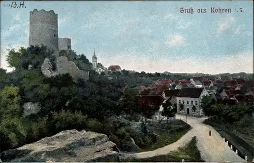 Ak Kohren Sahlis Frohburg Sachsen, Burg, Ortsansicht