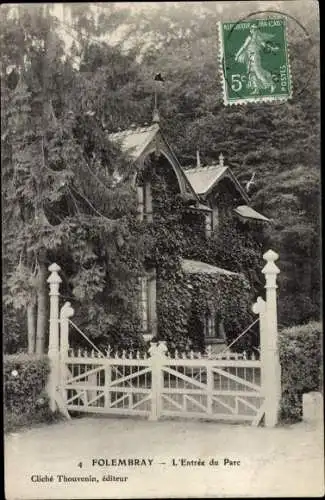 Ak Folembray Aisne, Parkeingang