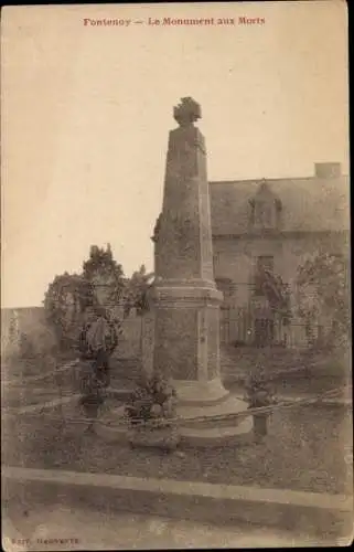 Ak Fontenoy Aisne, Kriegsdenkmal