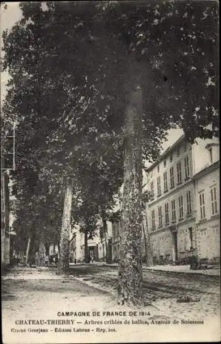 Ak Château Thierry Aisne, Avenue de Soissons