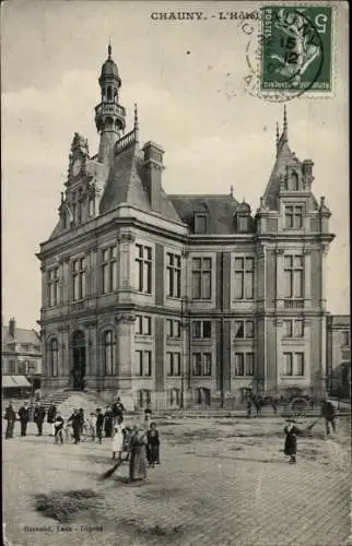 Ak Chauny Aisne, Rathaus