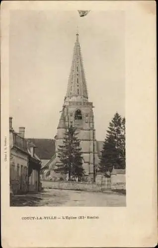 Ak Coucy-la-Ville Aisne, Kirche
