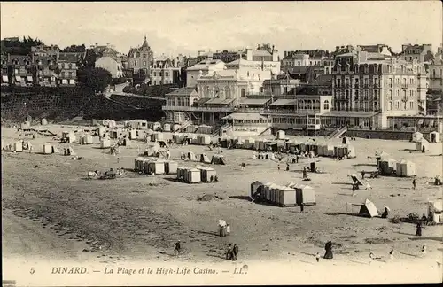 Ak Dinard Ille et Vilaine, Strand, High-Life Casino