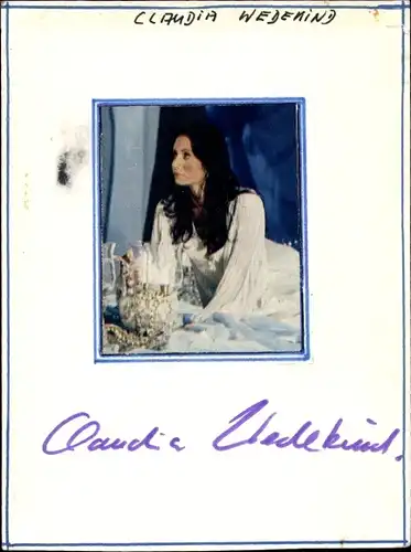 Ak Schauspielerin Claudia Wedekind Portrait, Autogramm