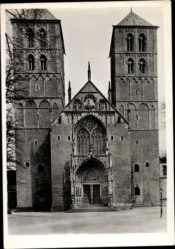 Ak Münster in Westfalen, Dom, Westfront