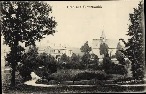 Ak Fürstenwalde Geising Altenberg Erzgebirge, Teilansicht, Kirche