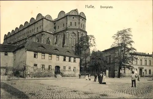 Ak Halle an der Saale, Domplatz
