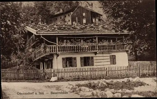 Ak Oberaudorf am Inn Oberbayern, Bauernhaus